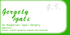 gergely igali business card